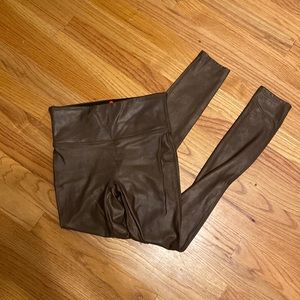 COPY - Spanx brown metallic leggings S